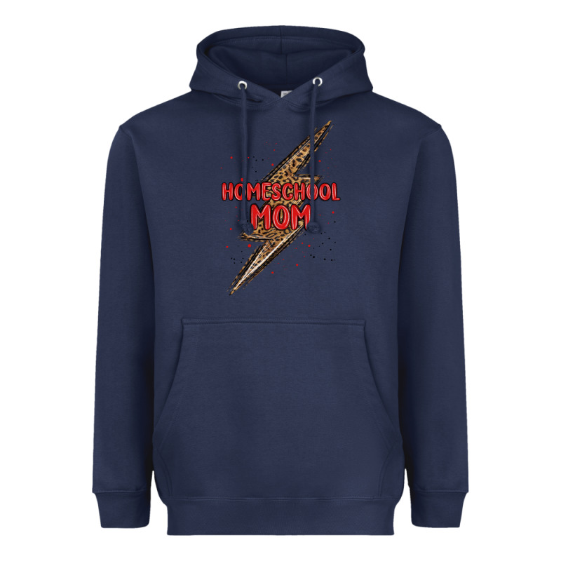 Homeschool Mom Lightning Bolt Heavyweight Hoodie by MaliasSmallBusiness | Teevron