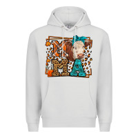 Dove Grey Western Fall Cow Mama Premium Hoodie - LillyAllenDesigns