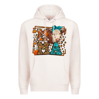Pale Pink Western Fall Cow Mama Premium Hoodie - LillyAllenDesigns