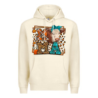 Sandshell Western Fall Cow Mama Premium Hoodie - LillyAllenDesigns