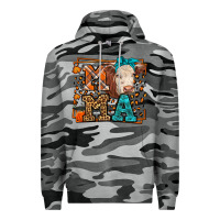 Slate Camo Western Fall Cow Mama Premium Hoodie - LillyAllenDesigns