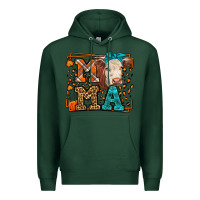 Sports Green Western Fall Cow Mama Premium Hoodie - LillyAllenDesigns