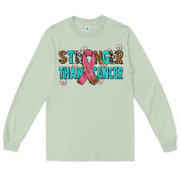 Matcha stronger than cancer with cancer ribbon Long Sleeve Tee - AdoDesignShop