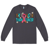 Smoke stronger than cancer with cancer ribbon Long Sleeve Tee - AdoDesignShop