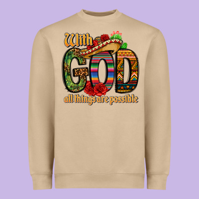With God All Things Are Possible Heavyweight Sweatshirt Designed By Cts Tumbler Store