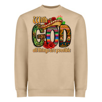 Mushroom with god all things are possible Heavyweight Sweatshirt - CTS Tumbler Store