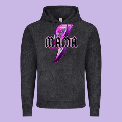 Mama Neon Leopard Lightning Bolt Vintage Hoodie Designed By Texasbilliewilder