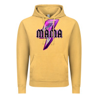Vintage Mustard mama neon leopard lightning bolt Vintage Hoodie - texasbilliewilder