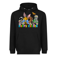 Black 2024 Happy Easter Heavyweight Hoodie - NancyCooperArtShop