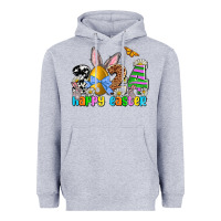Heather Grey 2024 Happy Easter Heavyweight Hoodie - NancyCooperArtShop