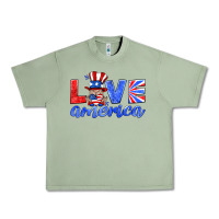 Oil Green love america gnome Urban Heavy Tee - HRA Design Shop