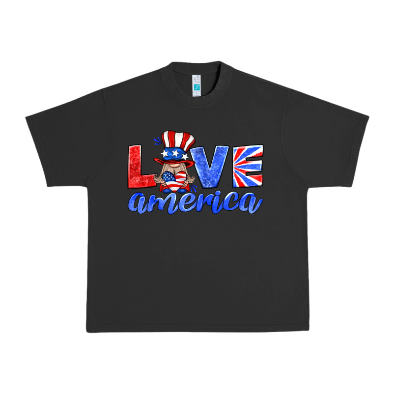 Love America Gnome Urban Heavy Tee by HRA Design Shop | Teevron