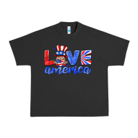 Pigment Black love america gnome Urban Heavy Tee - HRA Design Shop