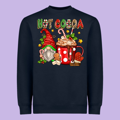 Hot Cocoa Gnome Heavyweight Sweatshirt Designed By Texasbilliewilder