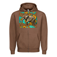 Chestnut western sunflowers elephant Zipper Hoodie - LillyAllenDesigns