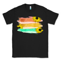 Black Colored Triple Sunflower Brush Strokes Classic Tee - Bettercallsaul