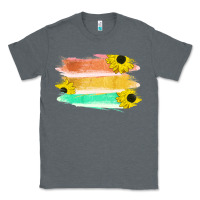 Charcoal Heather Colored Triple Sunflower Brush Strokes Classic Tee - Bettercallsaul