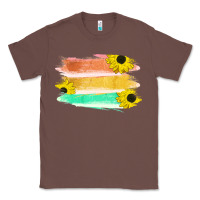 Chestnut Colored Triple Sunflower Brush Strokes Classic Tee - Bettercallsaul