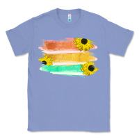 Colony Blue Colored Triple Sunflower Brush Strokes Classic Tee - Bettercallsaul