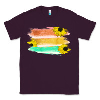 Plum Colored Triple Sunflower Brush Strokes Classic Tee - Bettercallsaul