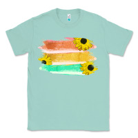 Seafoam Colored Triple Sunflower Brush Strokes Classic Tee - Bettercallsaul