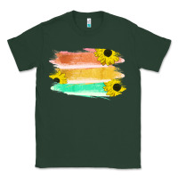 Sports Green Colored Triple Sunflower Brush Strokes Classic Tee - Bettercallsaul