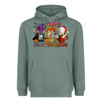 Sage Happy Hallothanksmas goats Heavyweight Hoodie - NancyCooperArtShop