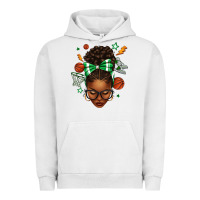 Pigment Lunar Rock Afro Messy Bun Basketball Green Bow Urban Hoodie - texasbilliewilder