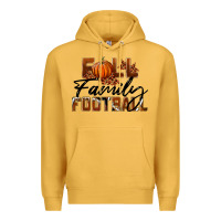 Mustard Fall Family Football Premium Hoodie - LillyAllenDesigns
