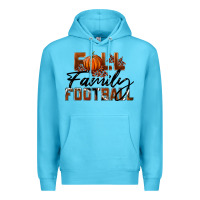 Ocean Blue Fall Family Football Premium Hoodie - LillyAllenDesigns