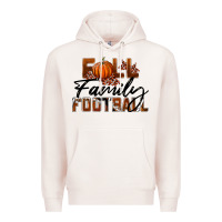 Pale Pink Fall Family Football Premium Hoodie - LillyAllenDesigns