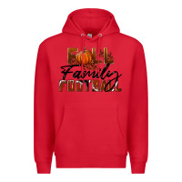 Red Fall Family Football Premium Hoodie - LillyAllenDesigns