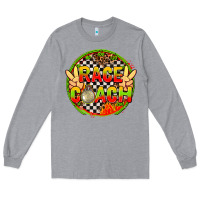 Heather Grey Race coach with leopard and peace hand Long Sleeve Tee - AdoDesignShop