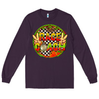 Plum Race coach with leopard and peace hand Long Sleeve Tee - AdoDesignShop