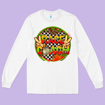 Race Coach With Leopard And Peace Hand Long Sleeve Tee Designed By Adodesignshop