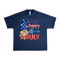 Navy happy 4th of july gnome Urban Heavy Tee - HRA Design Shop