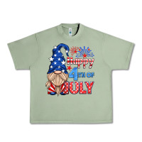 Oil Green happy 4th of july gnome Urban Heavy Tee - HRA Design Shop