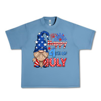 Pebble Blue happy 4th of july gnome Urban Heavy Tee - HRA Design Shop
