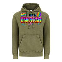 Vintage Olive i am enough Vintage Hoodie - Zillion Design Studio