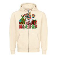 Sandshell feliz navidad Spanish Christmas Zipper Hoodie - Jasminsmagicworld