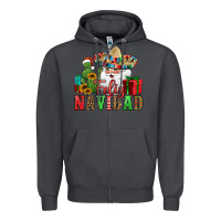 Smoke feliz navidad Spanish Christmas Zipper Hoodie - Jasminsmagicworld