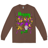 Chestnut happy mardi gras y'all gnome Long Sleeve Tee - JahusDesignShop
