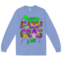 Colony Blue happy mardi gras y'all gnome Long Sleeve Tee - JahusDesignShop