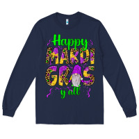 Navy happy mardi gras y'all gnome Long Sleeve Tee - JahusDesignShop