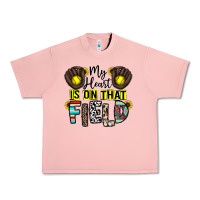 Salmon my heart is on that field Urban Heavy Tee - CowhideDigitalArt