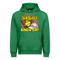 Emerald It's a Softball kinda day leopard Urban Hoodie - NancyCooperArtShop