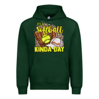 Forest Green It's a Softball kinda day leopard Urban Hoodie - NancyCooperArtShop