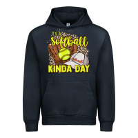 Navy It's a Softball kinda day leopard Urban Hoodie - NancyCooperArtShop