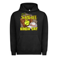 Pigment Black It's a Softball kinda day leopard Urban Hoodie - NancyCooperArtShop