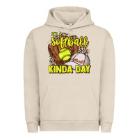 It's A Softball Kinda Day Leopard Urban Hoodie | Teevron